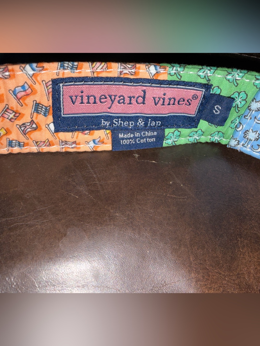 Vineyard Vines patchwork belt sz small